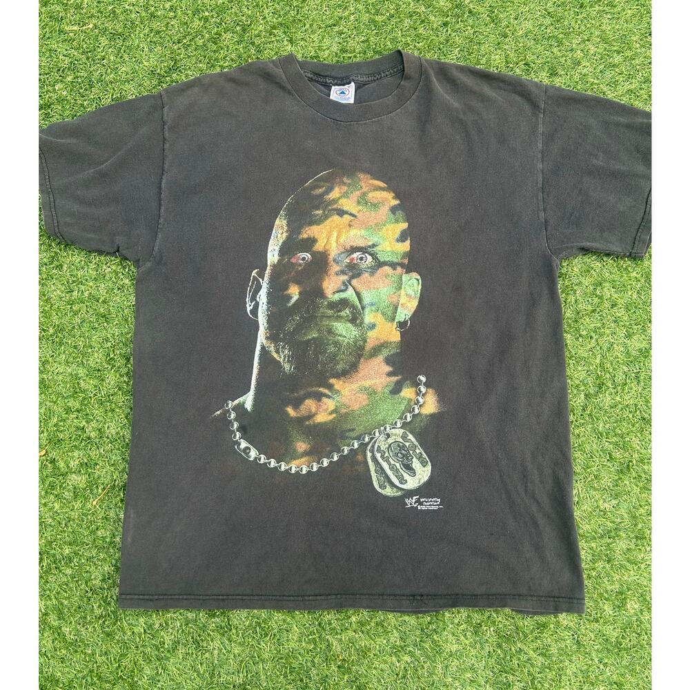 Vintage 1998 WWF Stone Cold Steve Austin 3:16 Camo Face Tee – Men’s XL